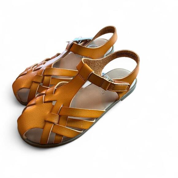 Toddler Girl Faux Leather Sandals - Picture 2 of 2